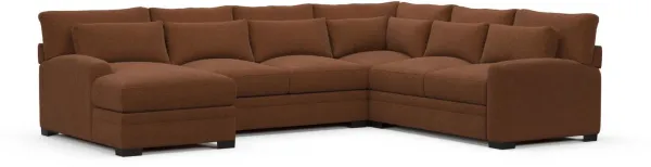 Boston Hybrid Comfort Sectional - Nora Chocolate