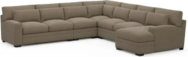 Boston Hybrid Comfort Sectional - Merrimac Brownstone