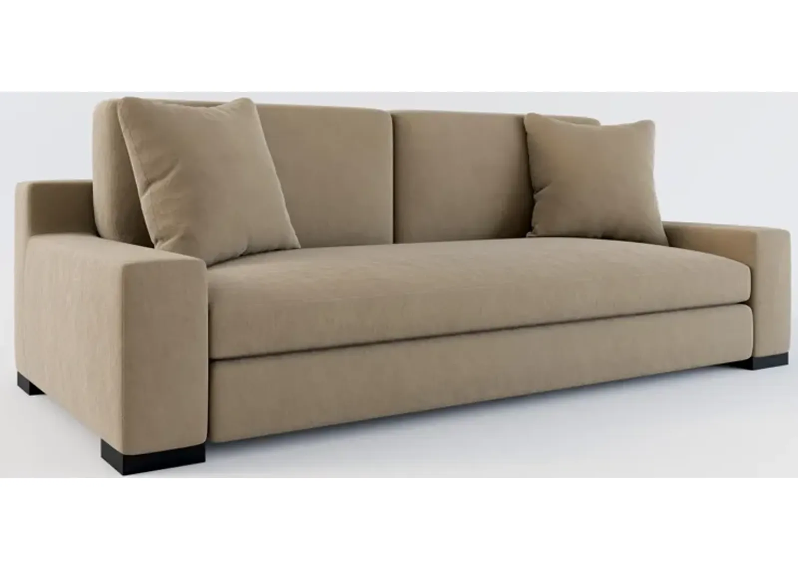 Ethan Foam Comfort Sofa - Merrimac Brownstone