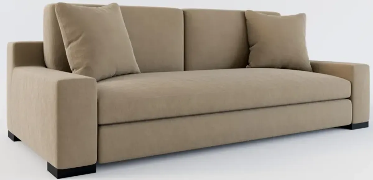 Ethan Foam Comfort Sofa - Merrimac Brownstone