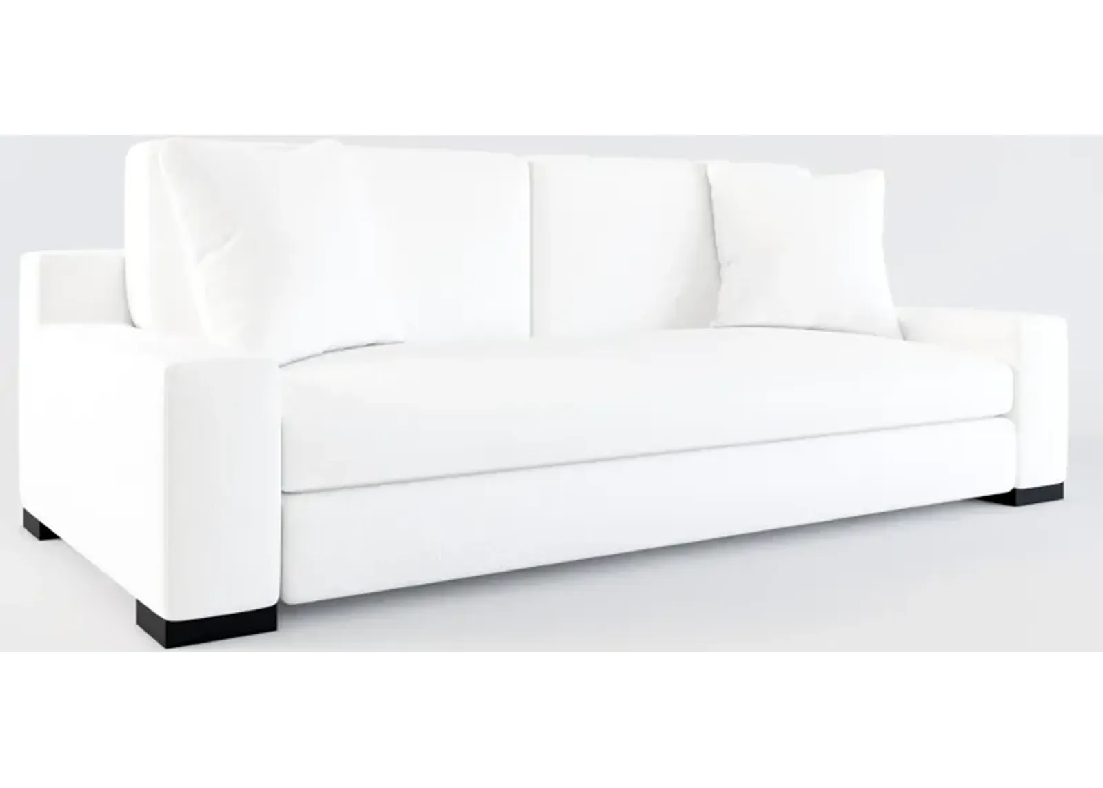 Ethan Foam Comfort Sofa - Lovie Chalk