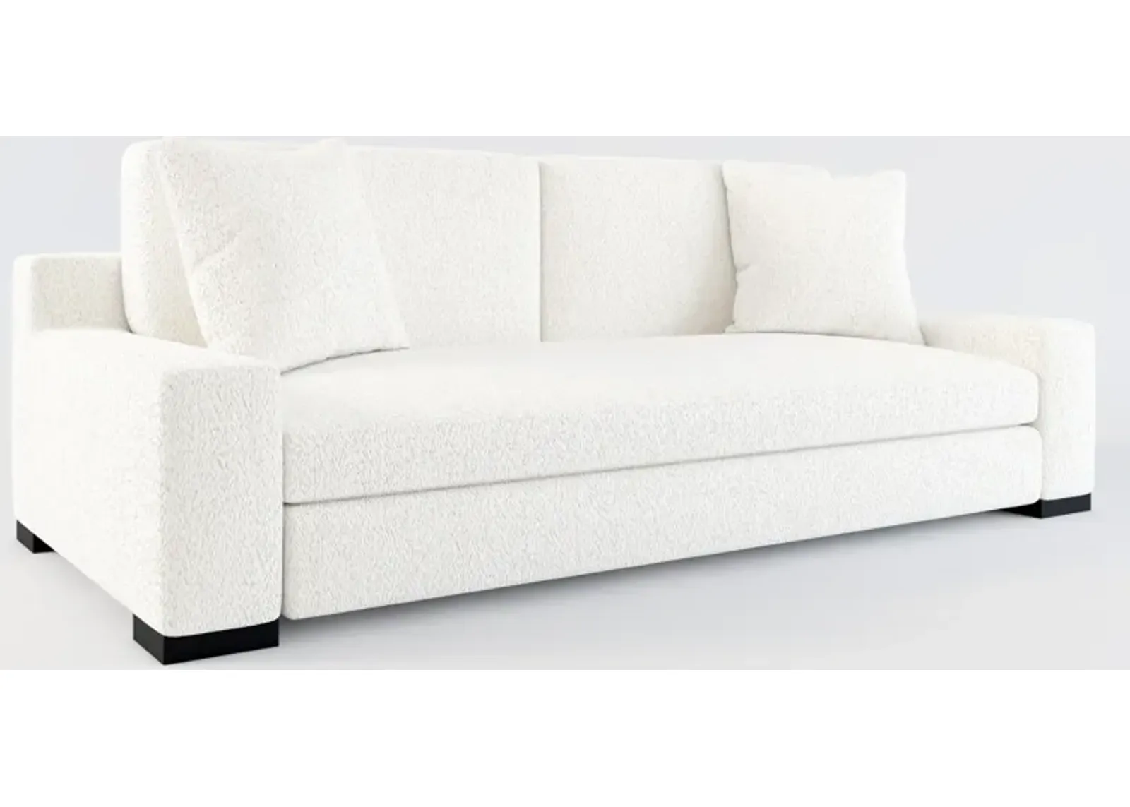 Ethan Foam Comfort Sofa - River Rock Ivory