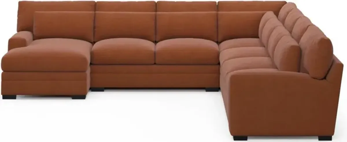 Boston Hybrid Comfort Sectional - Merrimac Brick