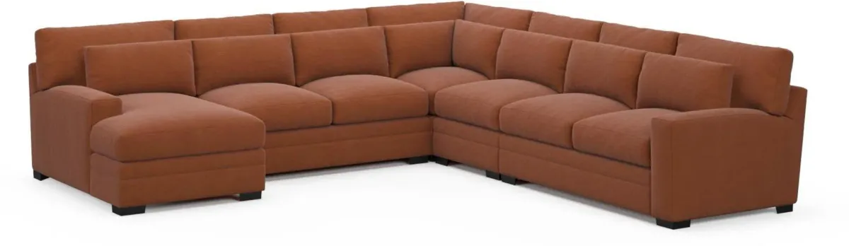 Boston Hybrid Comfort Sectional - Merrimac Brick