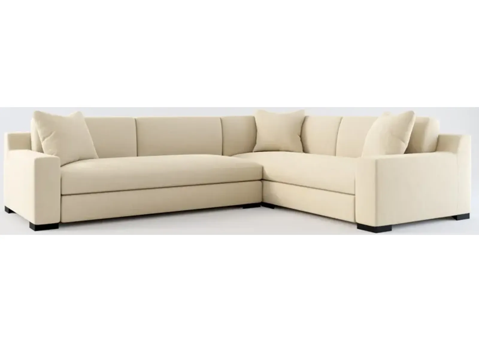 Ethan Foam Comfort 2-Piece Sectional with Left-Facing Sofa - Merrimac Ecru