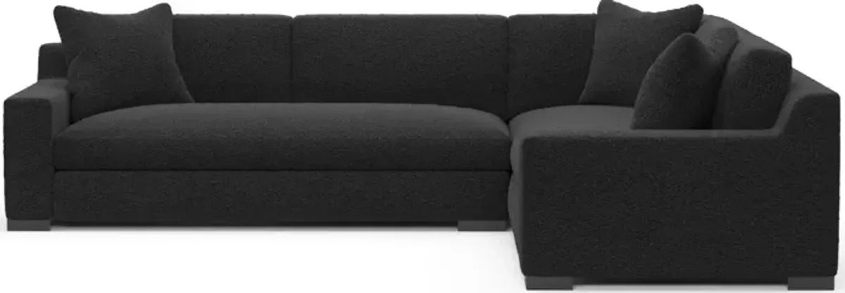 Ethan Foam Comfort 2-Piece Sectional with Left-Facing Sofa - Bloke Obsidian