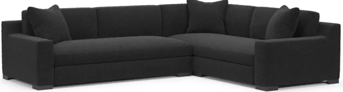 Ethan Foam Comfort 2-Piece Sectional with Left-Facing Sofa - Bloke Obsidian