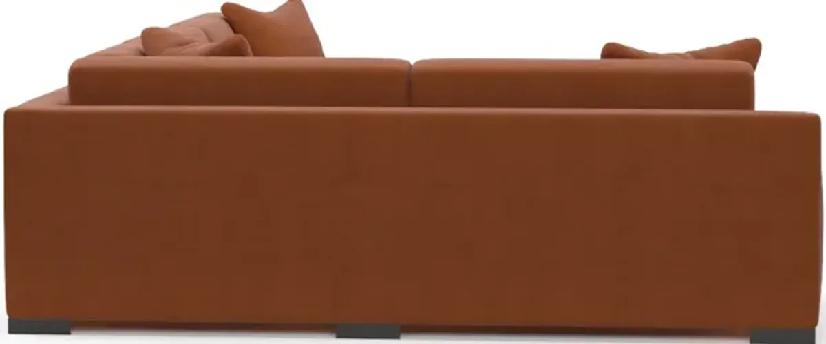 Ethan Foam Comfort 2-Piece Sectional with Right-Facing Sofa - Merrimac Brick