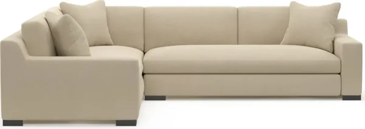 Ethan Foam Comfort 2-Piece Sectional with Right-Facing Sofa - Merrimac Ecru