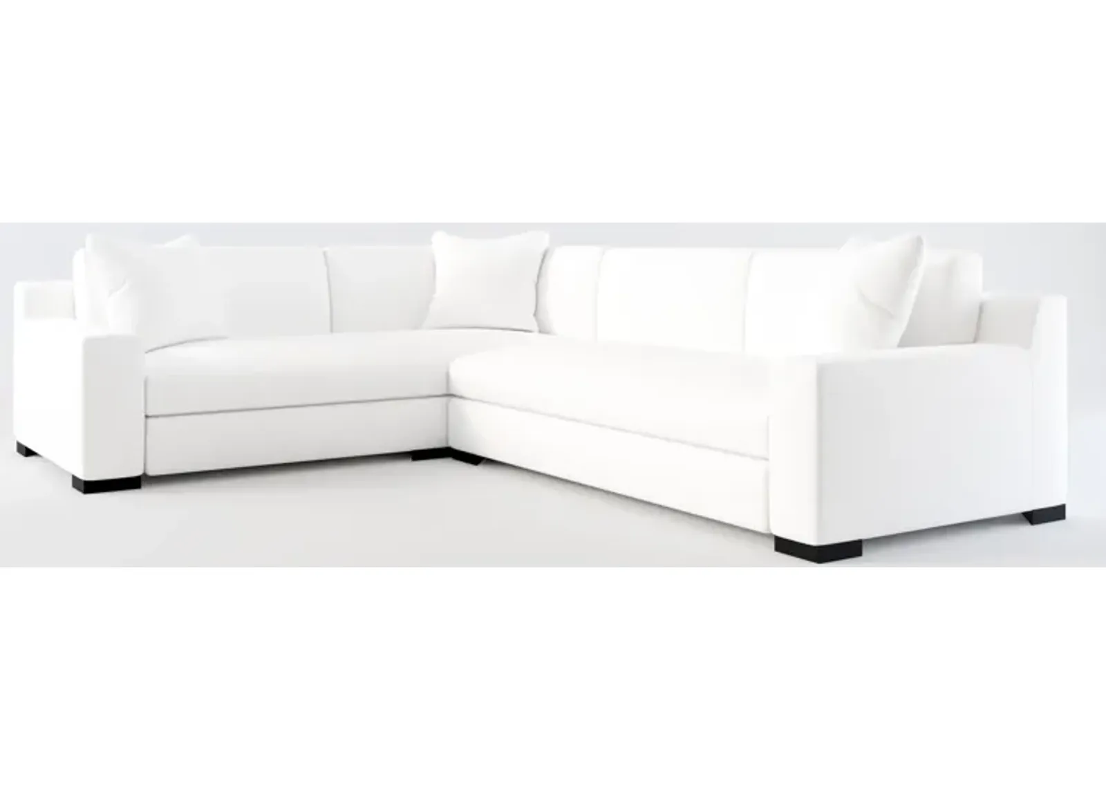 Ethan Foam Comfort 2-Piece Sectional with Right-Facing Sofa - Lovie Chalk