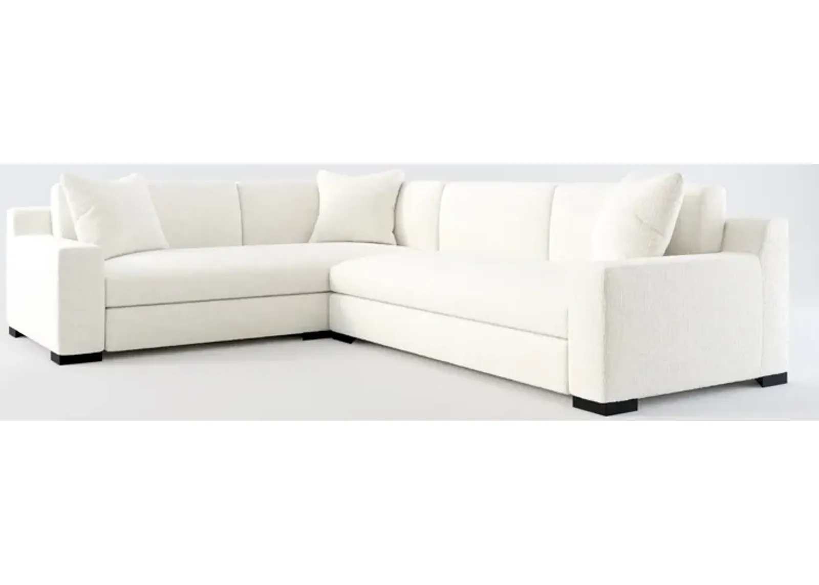 Ethan Foam Comfort 2-Piece Sectional with Right-Facing Sofa - Bantu Pearl