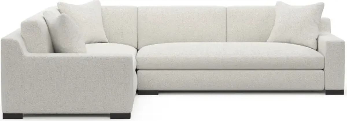 Ethan 2-Piece Foam Comfort Sectional with Right-Facing Sofa - River Rock Ivory