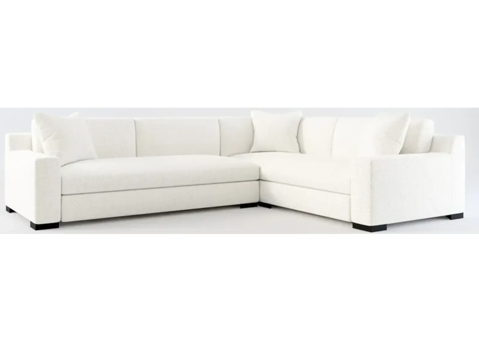 Ethan 2-Piece Hybrid Comfort Sectional with Left-Facing Sofa - River Rock Ivory