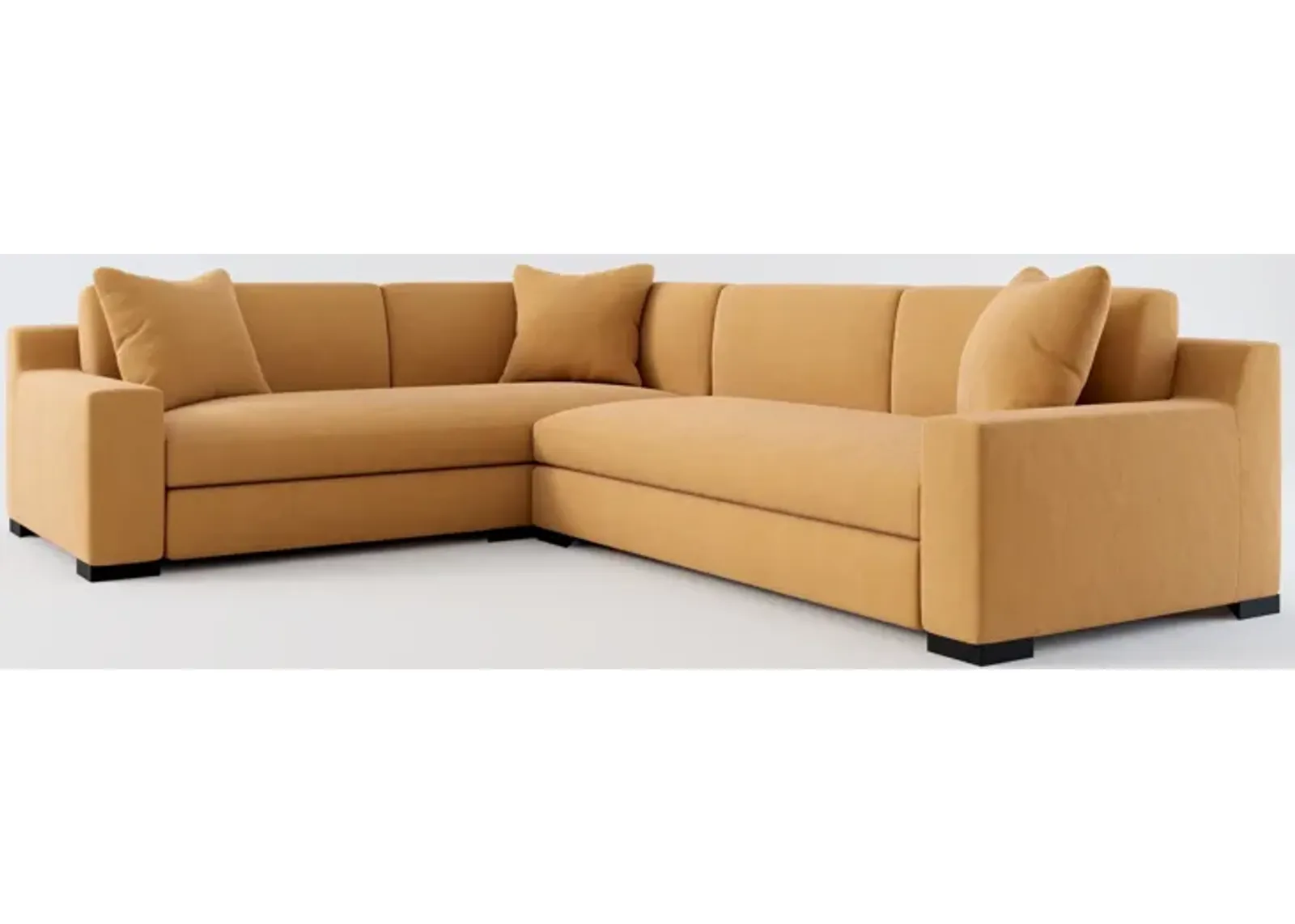 Ethan Hybrid Comfort 2-Piece Sectional with Right-Facing Sofa - Merrimac Topaz