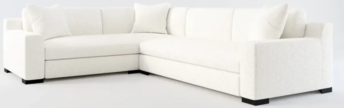 Ethan 2-Piece Hybrid Comfort Sectional with Right-Facing Sofa - River Rock Ivory