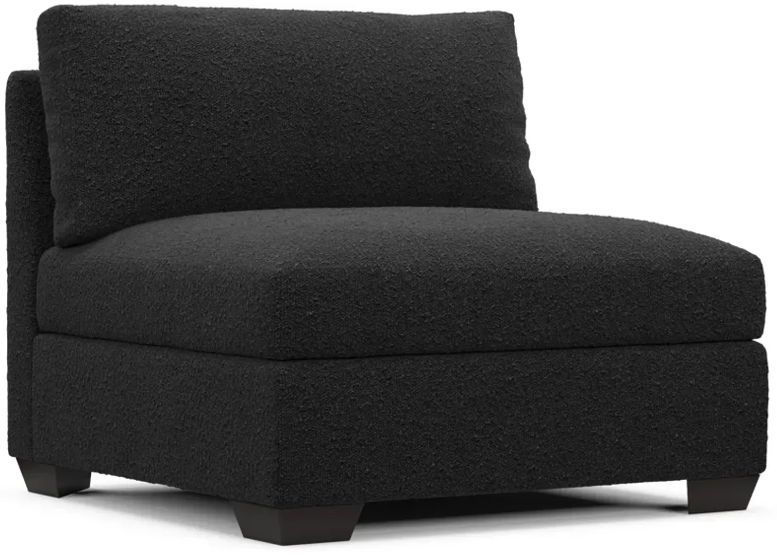 Beckham Foam Comfort Armless Chair - Bloke Obsidian