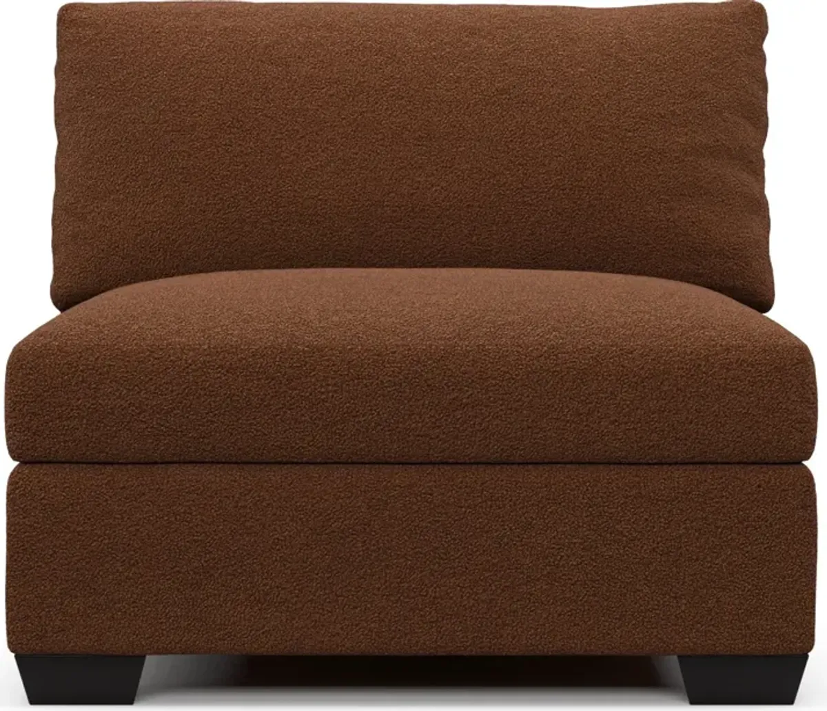 Beckham Foam Comfort Armless Chair - Nora Chocolate