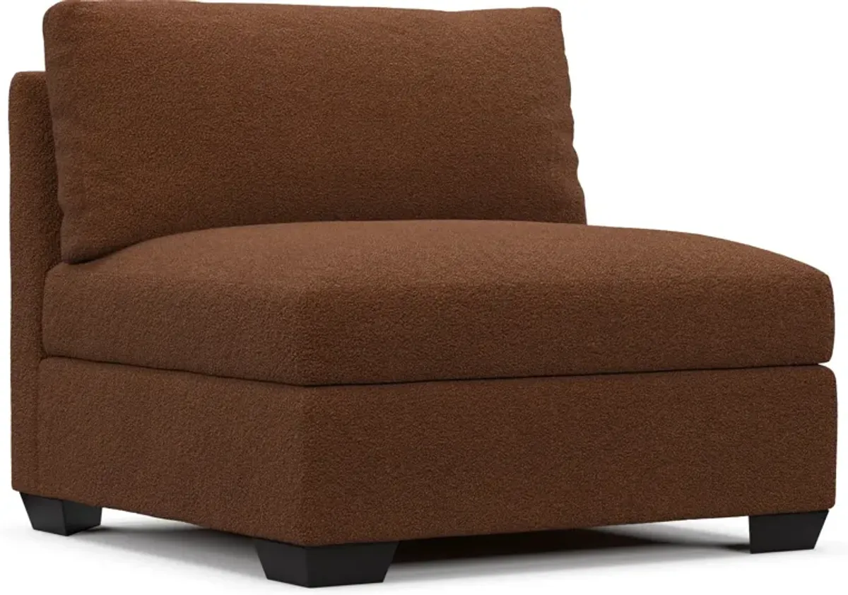 Beckham Foam Comfort Armless Chair - Nora Chocolate