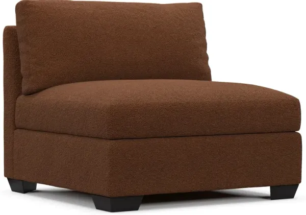 Beckham Foam Comfort Armless Chair - Nora Chocolate