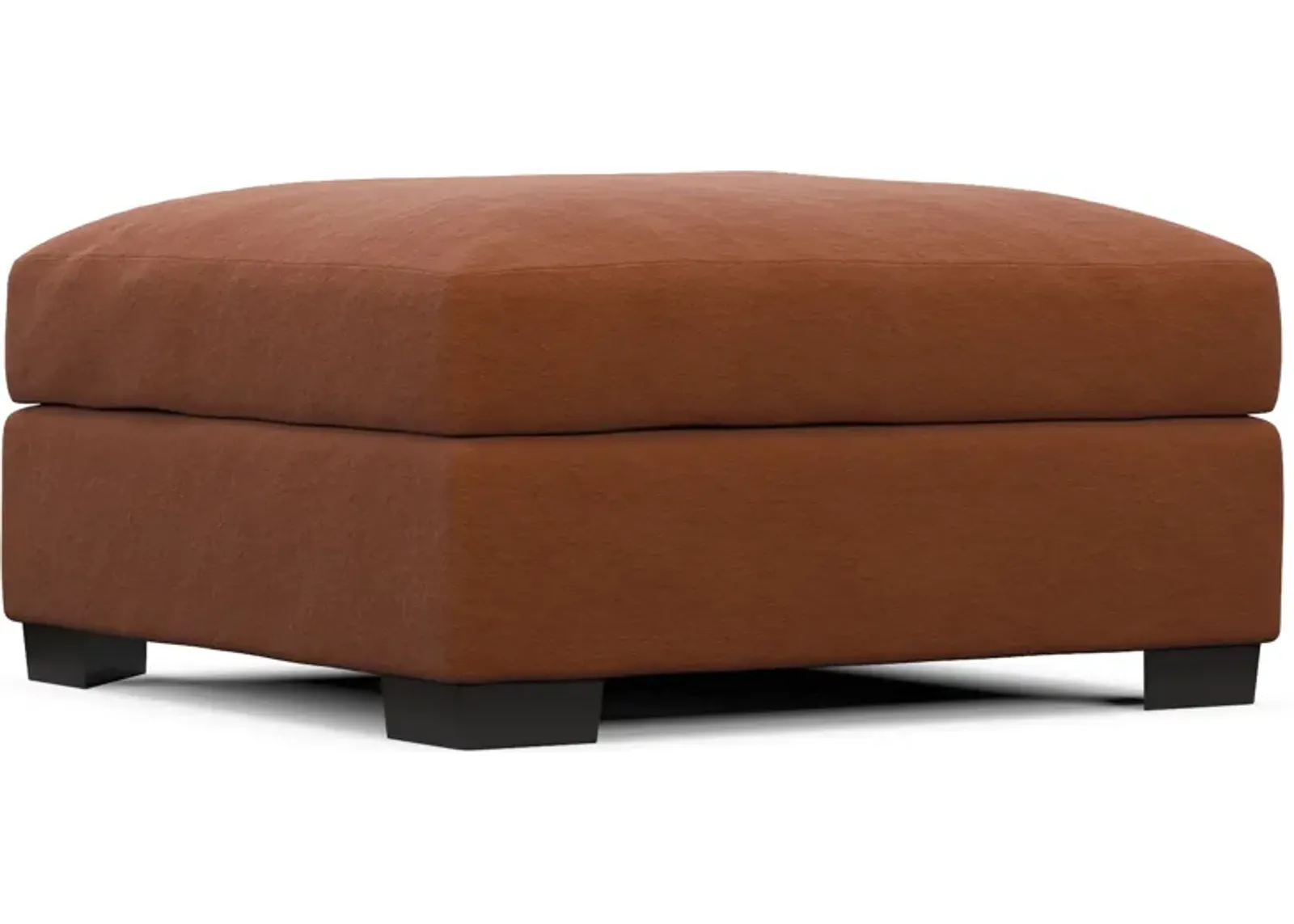 Beckham Foam Comfort Ottoman - Merrimac Brick