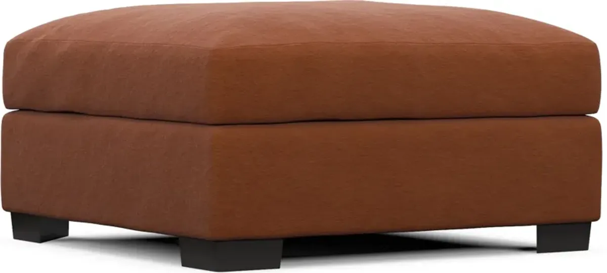 Beckham Foam Comfort Ottoman - Merrimac Brick