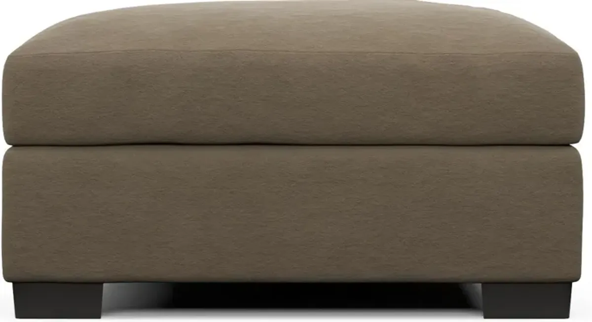 Beckham Foam Comfort Ottoman - Merrimac Brownstone