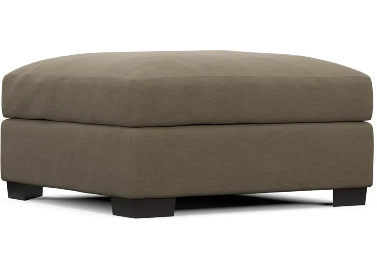 Beckham Foam Comfort Ottoman - Merrimac Brownstone