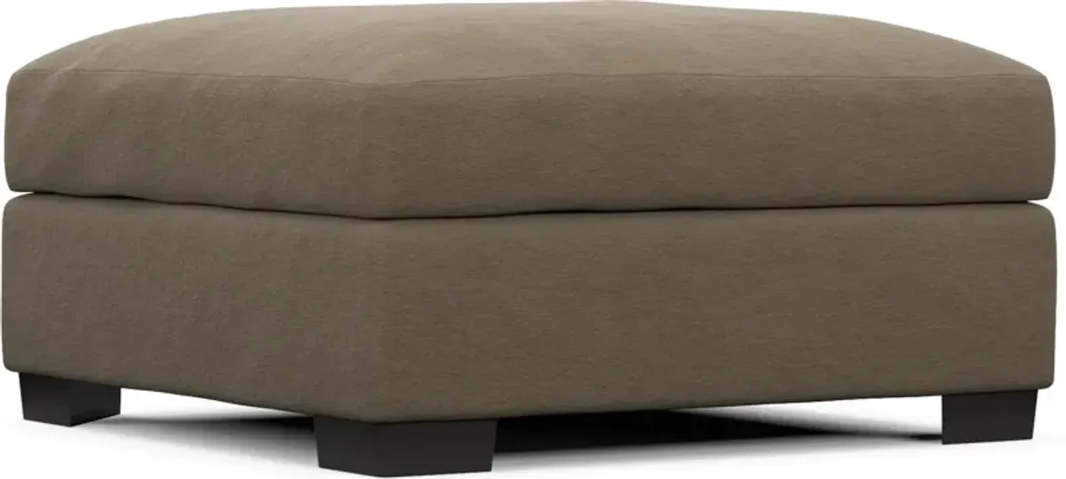 Beckham Foam Comfort Ottoman - Merrimac Brownstone