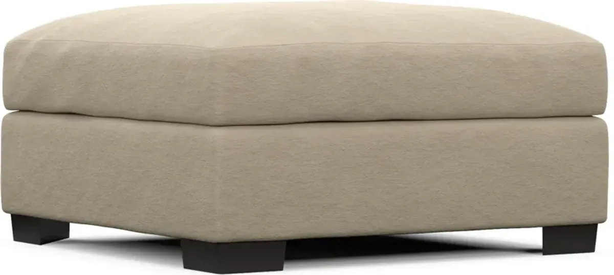 Beckham Foam Comfort Ottoman - Merrimac Ecru