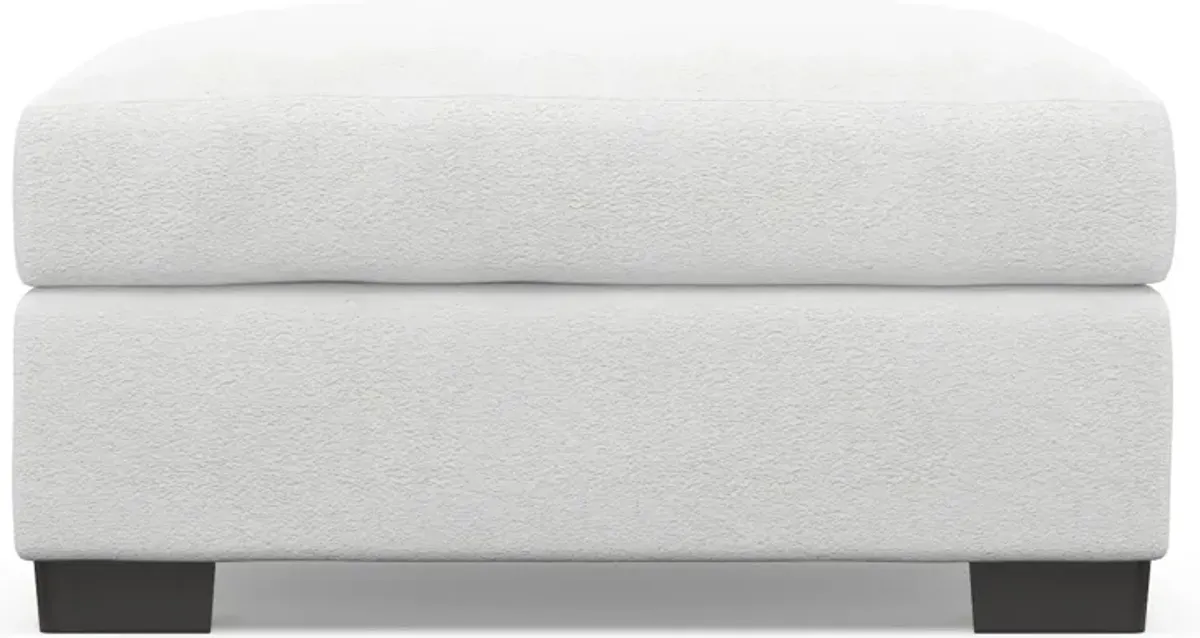 Beckham Foam Comfort Ottoman - Lovie Chalk