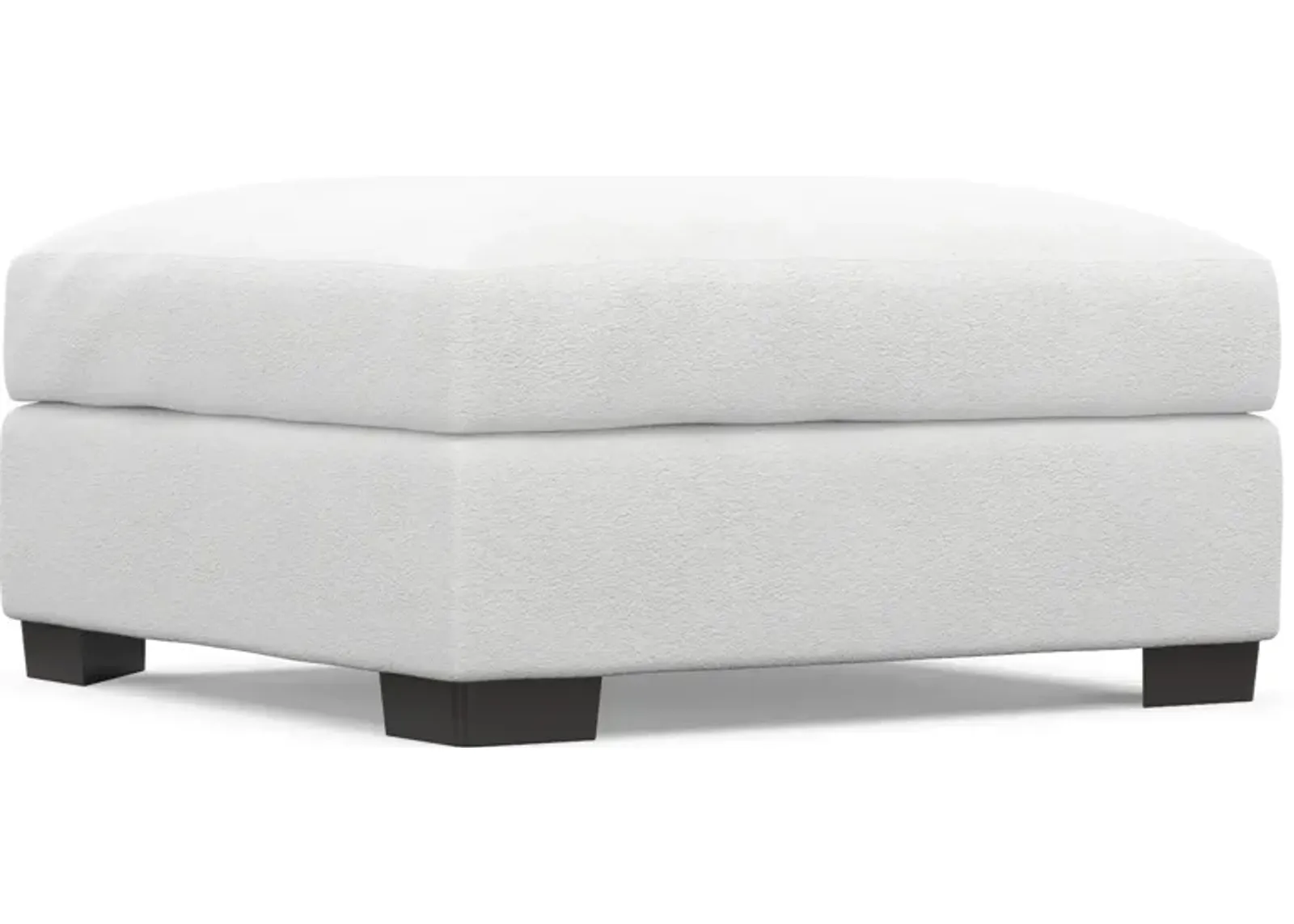 Beckham Foam Comfort Ottoman - Lovie Chalk