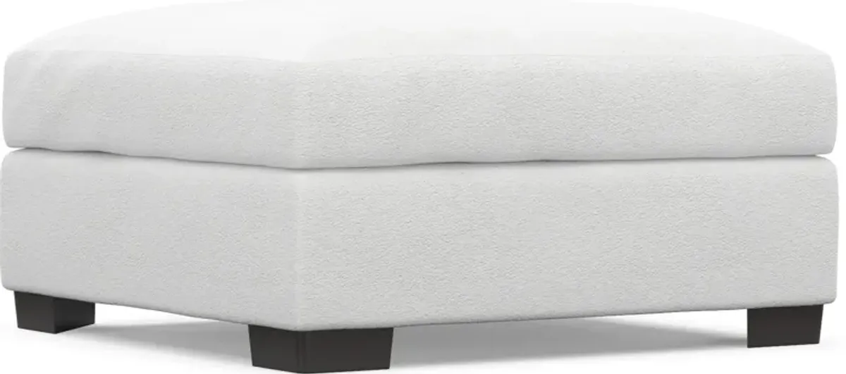 Beckham Foam Comfort Ottoman - Lovie Chalk