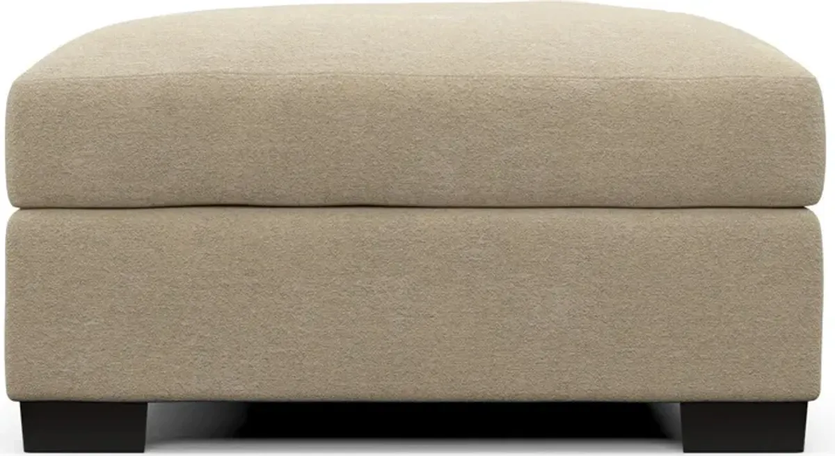 Beckham Foam Comfort Ottoman - Midcentury Sand