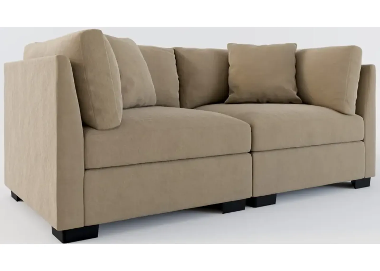 Beckham 2-Piece Foam Comfort Sofa - Merrimac Brownstone