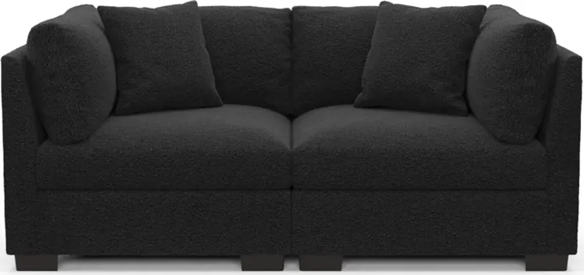 Beckham 2-Piece Foam Comfort Sofa - Bloke Obsidian