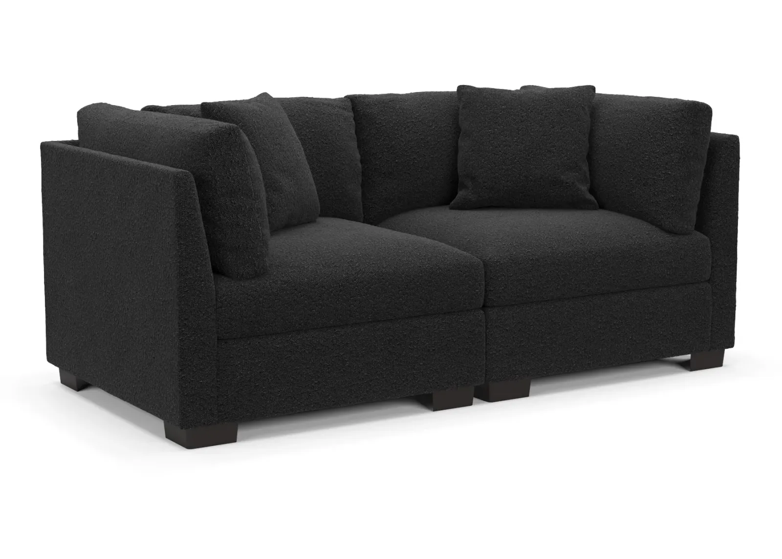 Beckham 2-Piece Foam Comfort Sofa - Bloke Obsidian