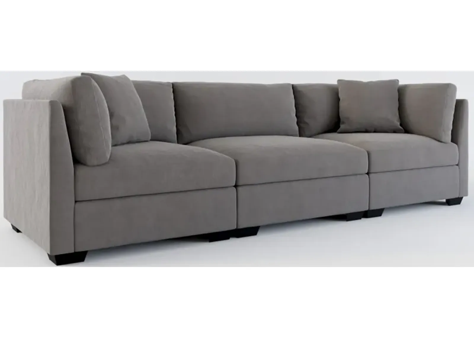 Beckham 3-Piece Foam Comfort Sofa - Merrimac Ash