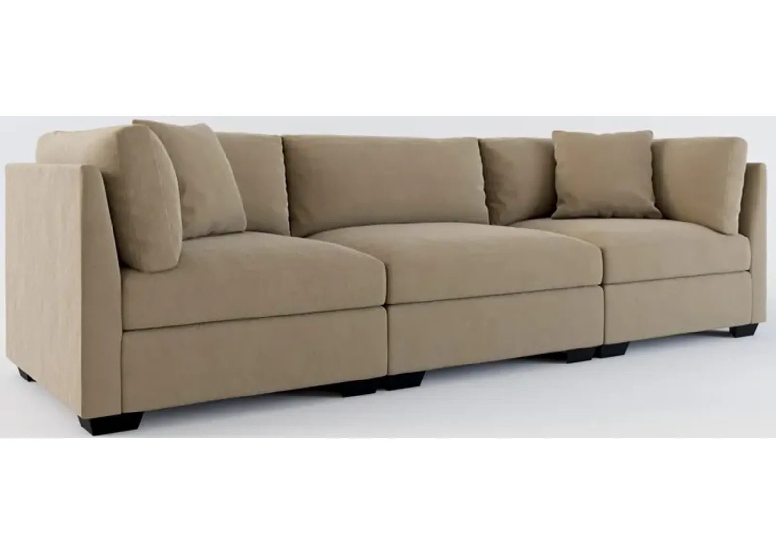 Beckham 3-Piece Foam Comfort Sofa - Merrimac Brownstone