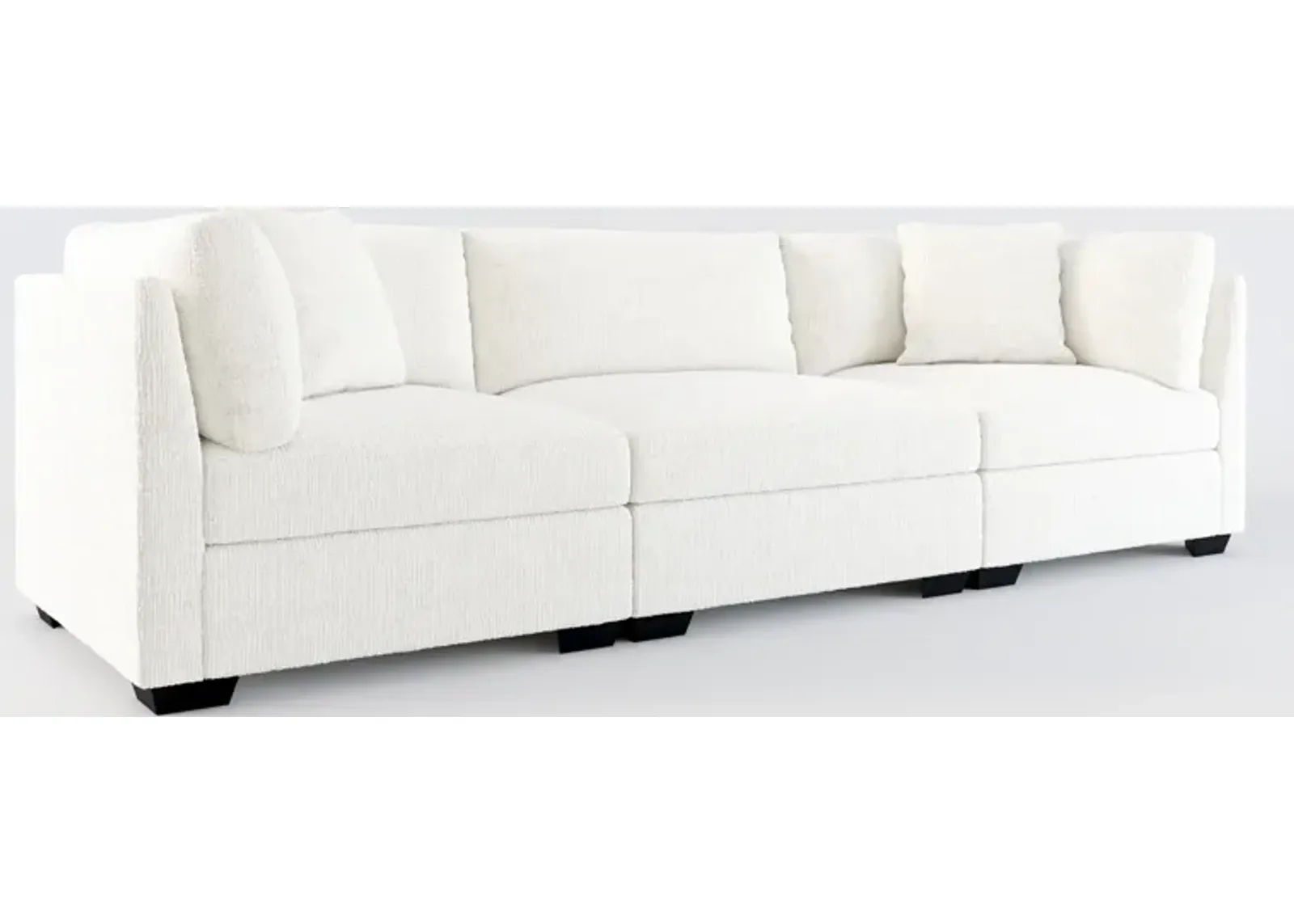 Beckham Foam Comfort 3-Piece Sofa - Bantu Pearl