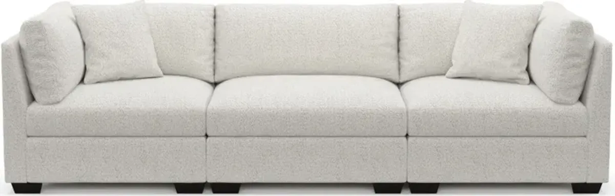 Beckham Foam Comfort 3-Piece Sofa - River Rock Ivory