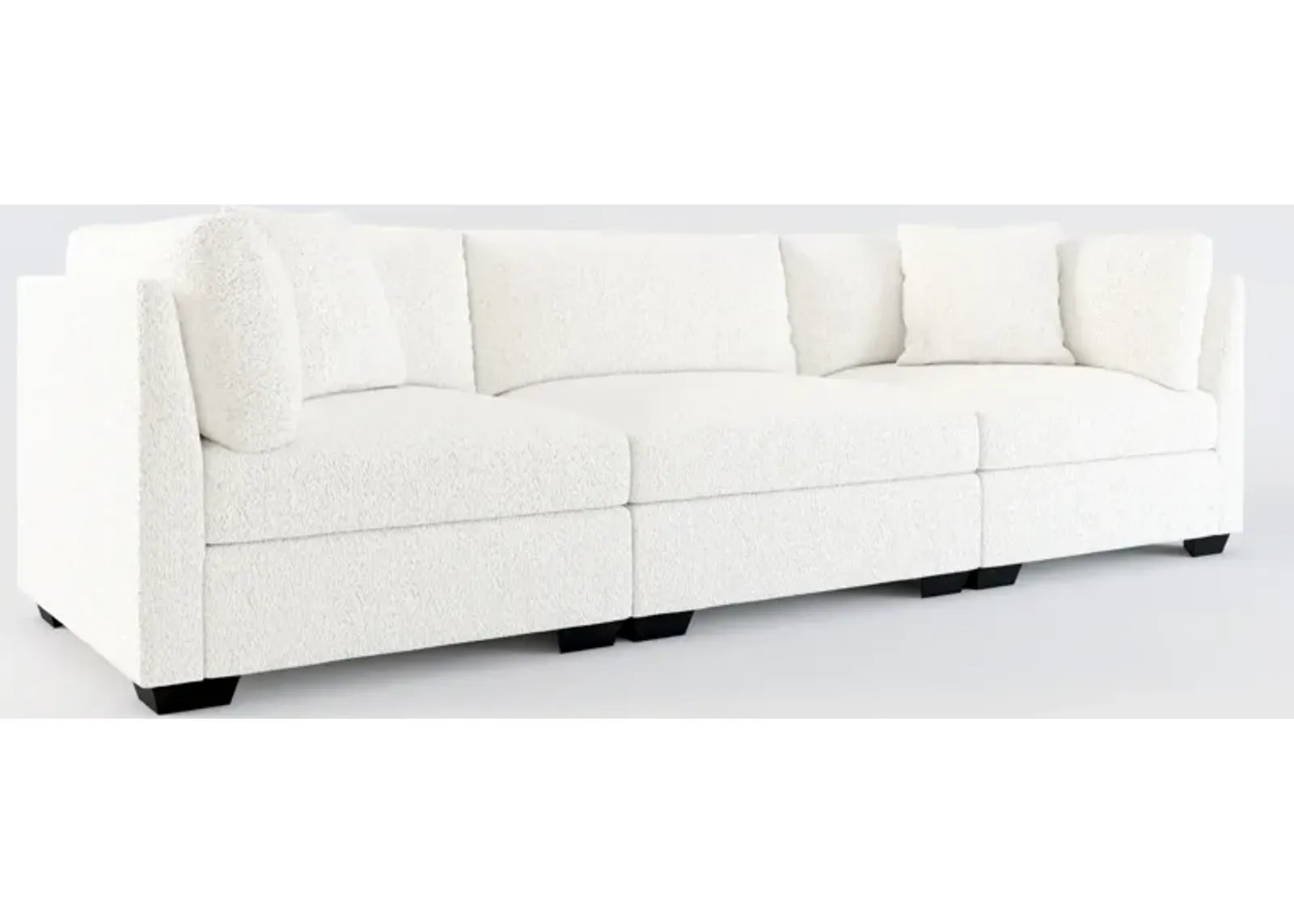 Beckham Foam Comfort 3-Piece Sofa - River Rock Ivory