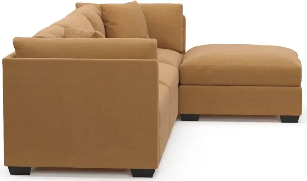 Beckham Foam Comfort 3-Piece Sofa and Ottoman - Merrimac Topaz