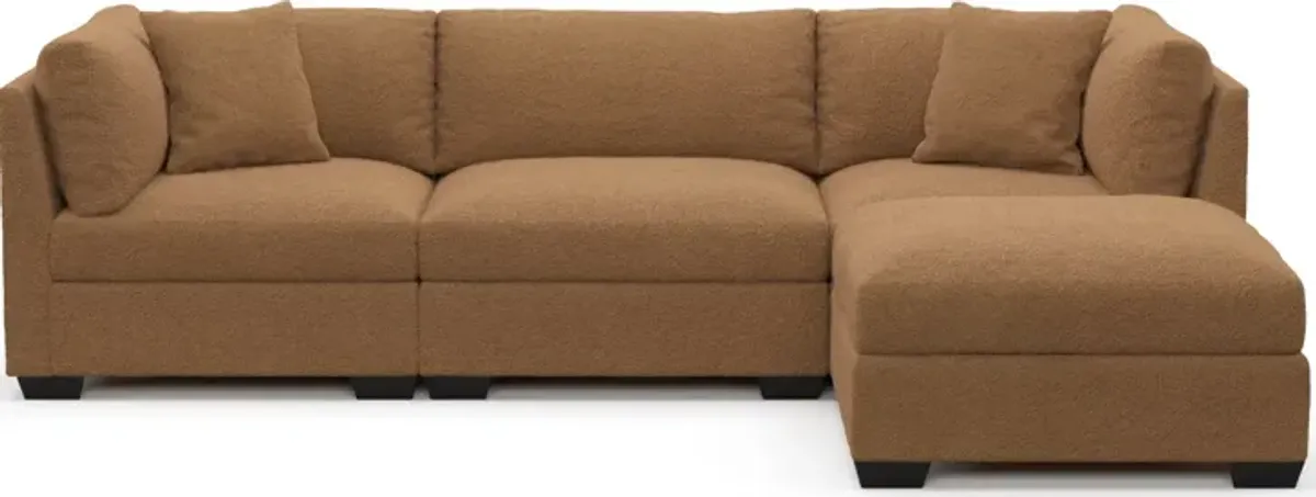 Beckham Foam Comfort Sectional - Texel Caramel