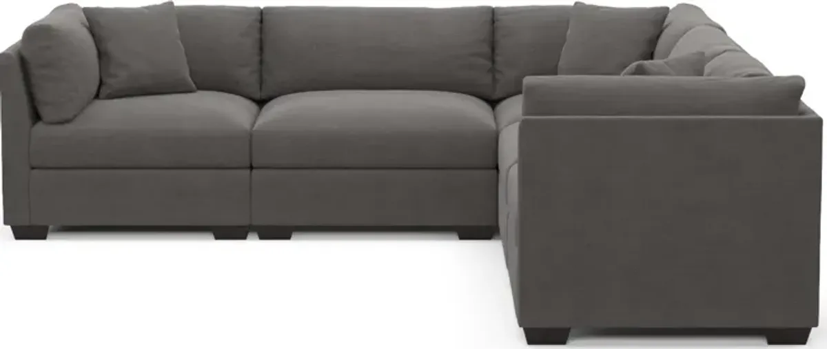 Beckham Foam Comfort 5-Piece Sectional - Merrimac Ash