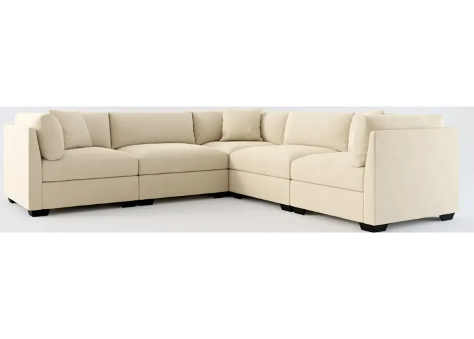 Beckham Foam Comfort 5-Piece Sectional - Merrimac Ecru