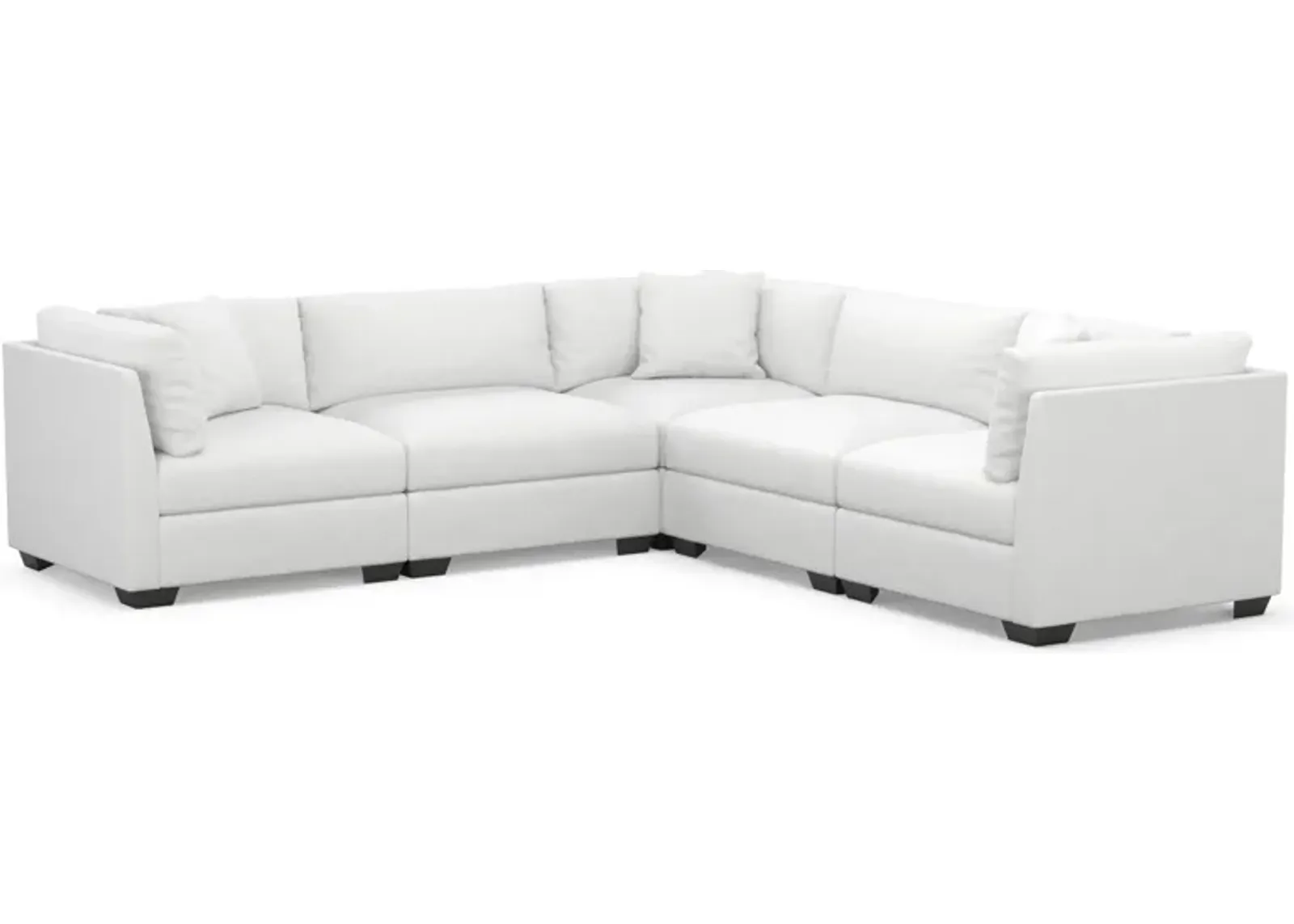 Beckham Foam Comfort 5-Piece Sectional - Lovie Chalk