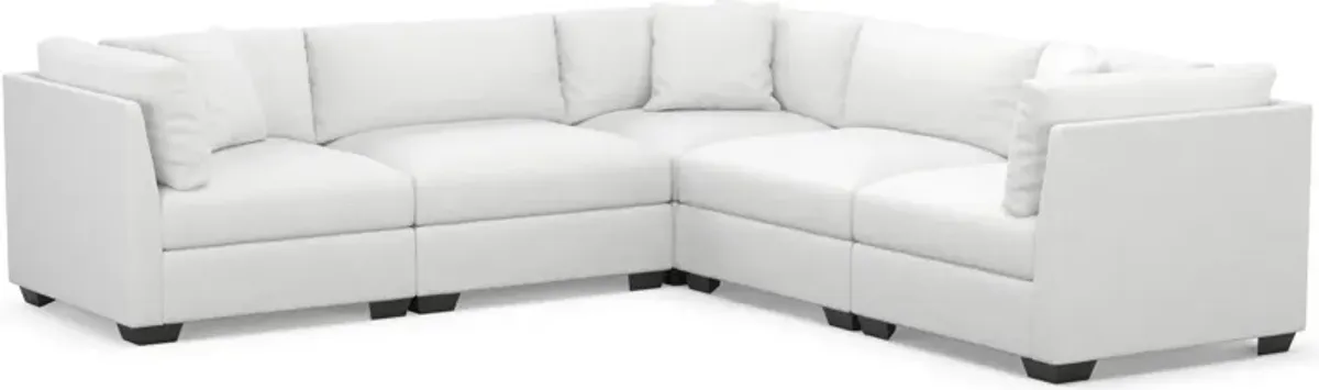 Beckham Foam Comfort 5-Piece Sectional - Lovie Chalk