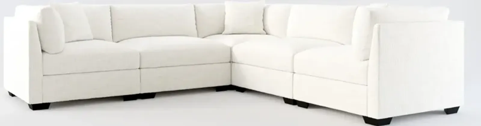 Beckham Foam Comfort 5-Piece Sectional - Bantu Pearl