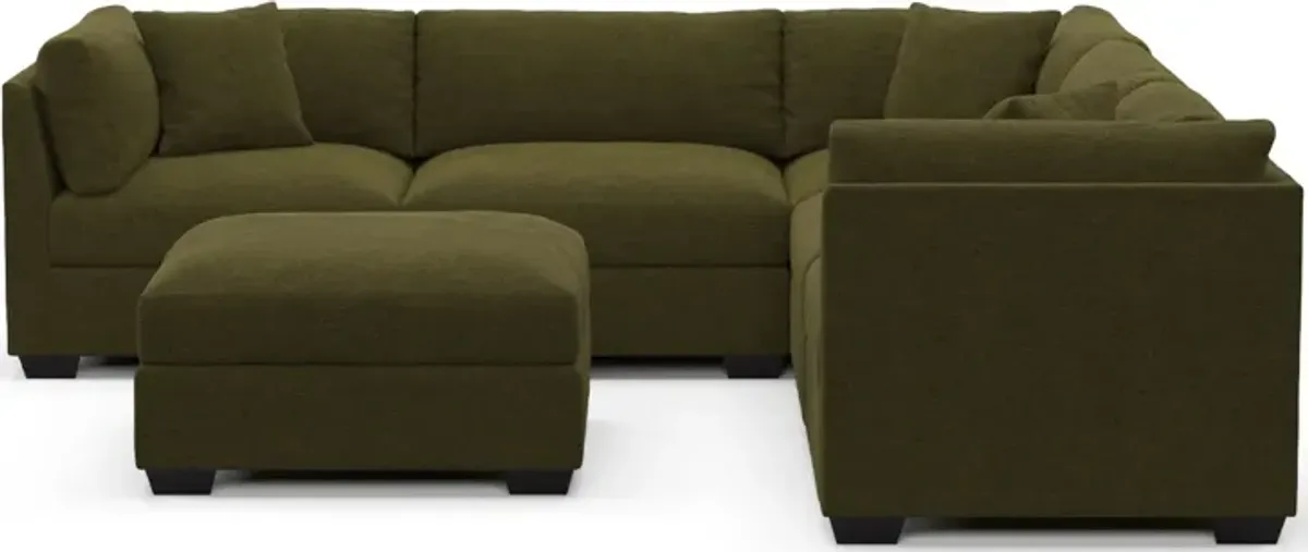Beckham Foam Comfort Sectional - Midcentury Peat