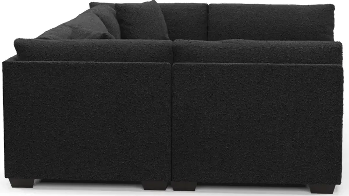 Beckham Foam Comfort 6-Piece Pit Sectional - Bloke Obsidian